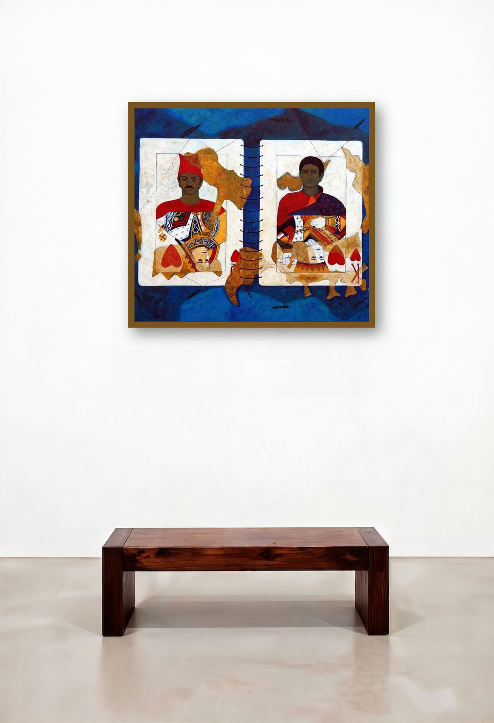 Queen Of Heart by artist Harshada Kolapkar displayed in a Designer Living Room