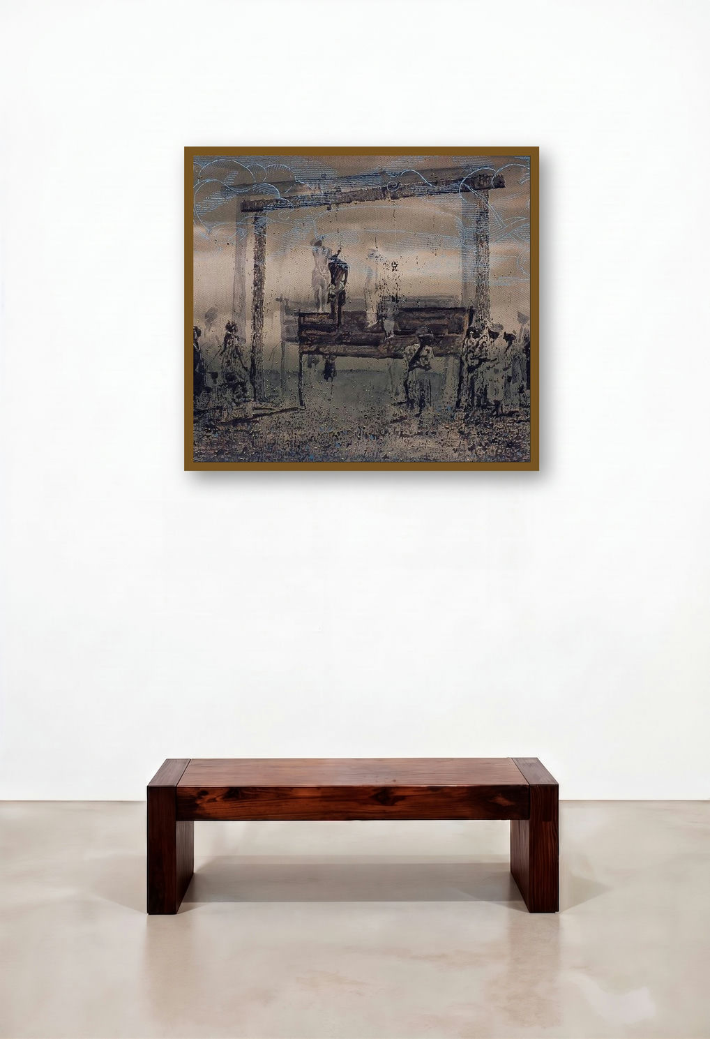 Question Always Stay On Stop by artist Balaji Ponna displayed in a Japandi Reception Area