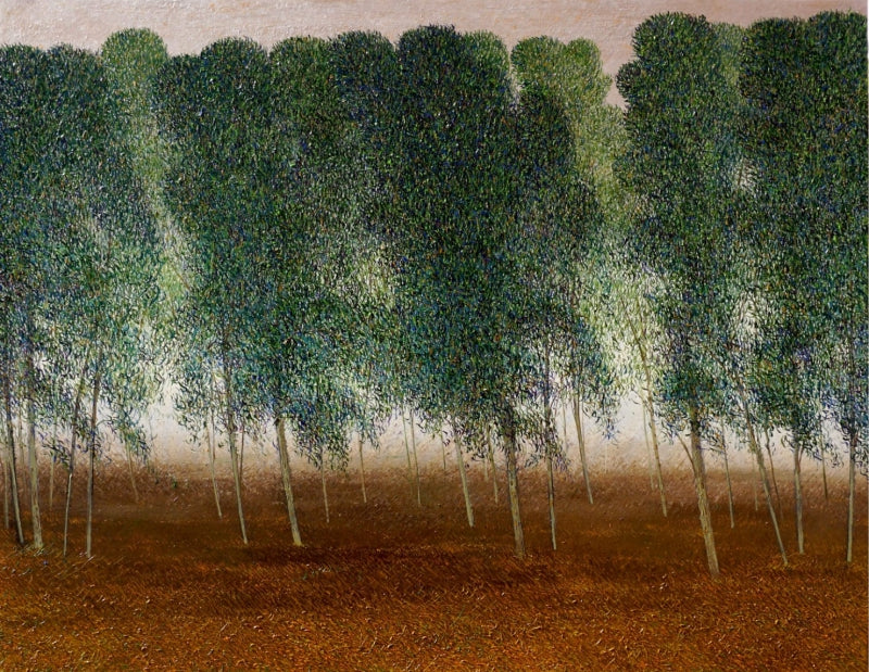 'Quiete Winters' nature oil painting by artist Pardeep Singh, 48x60 inch, on canvas