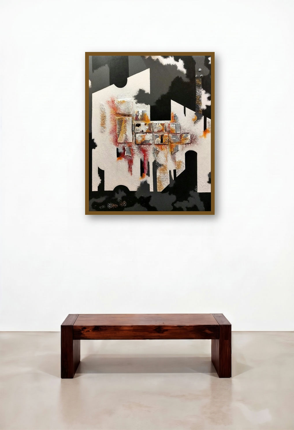 Radiant Fenestration (A City's Pulse) by artist Ankita Dey Bhoumik displayed in a Designer Study