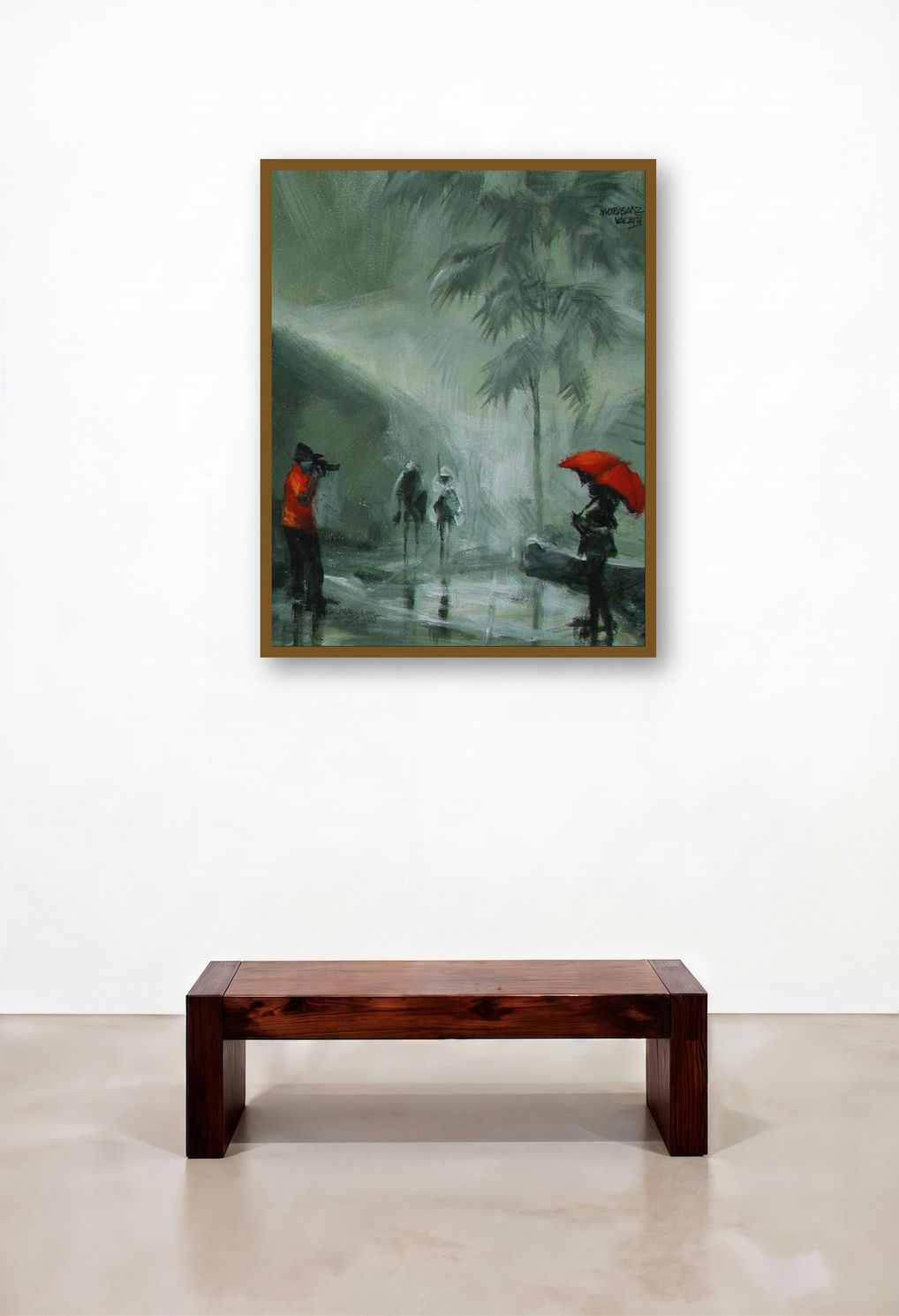 Rain Click I by artist Mopasang Valath displayed in a Luxury Family Room