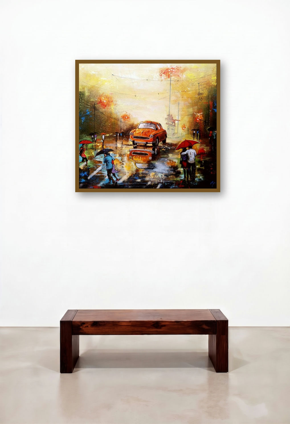 Rainy Day 12 (Monsoon Magic in Kolkata) by artist Arjun Das displayed in a Eclectic Dining Room