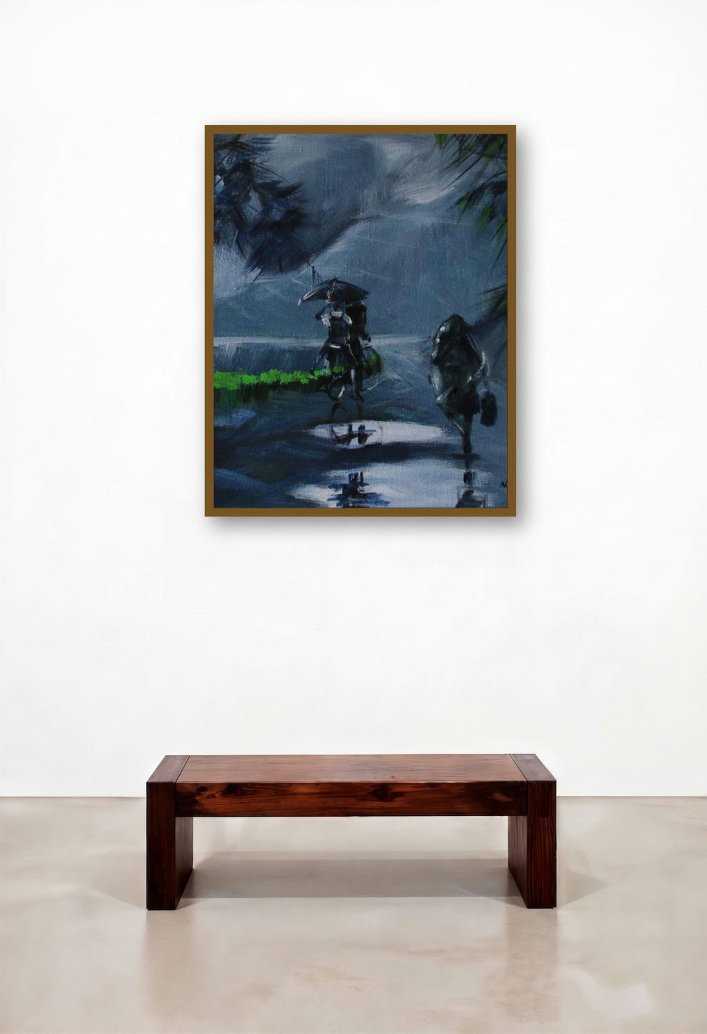 Rainy Day by artist Mopasang Valath displayed in a Traditional Executive Office