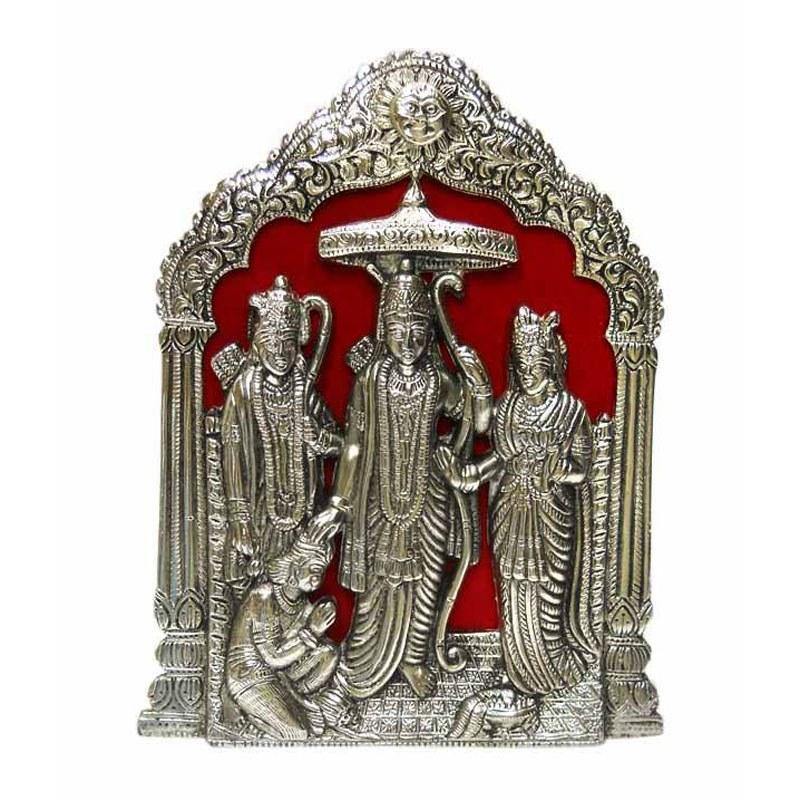 Religious craft titled 'Ram Darbar', 9x7 inches, by artist Art Street on Metal