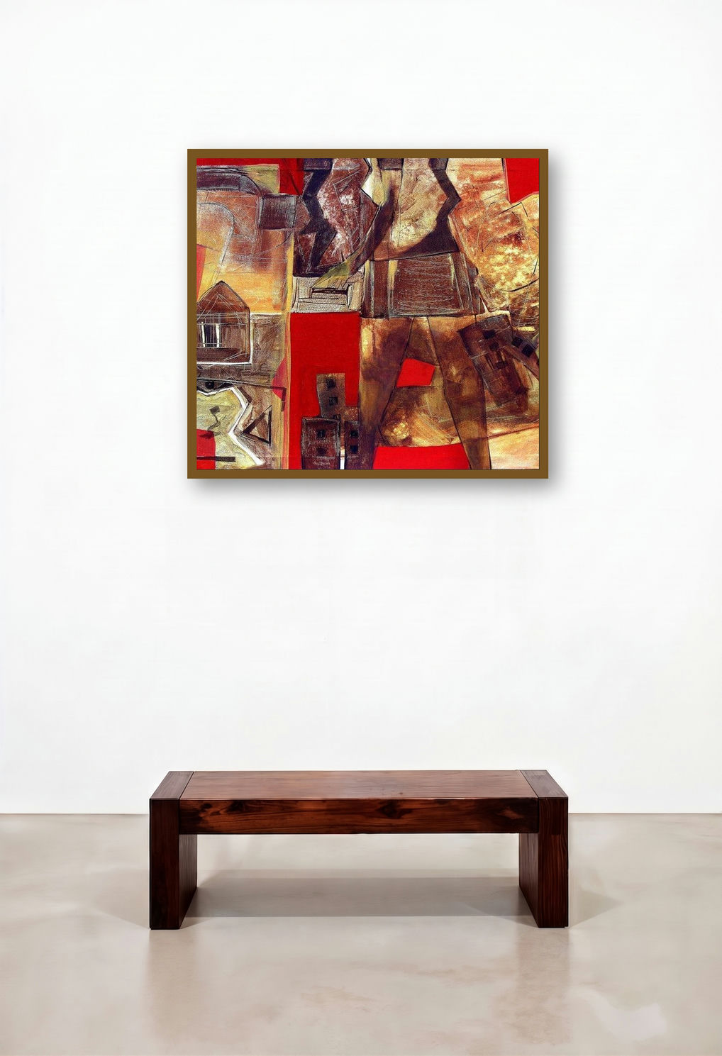 Red City (Beneath the Surface) by artist Prabinkumar Nath displayed in a Classic Study