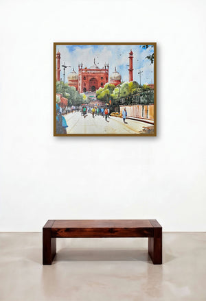 Red Fort Delhi (Eternal Love**) by artist Ranabir Saha displayed in a Transitional Reception Area