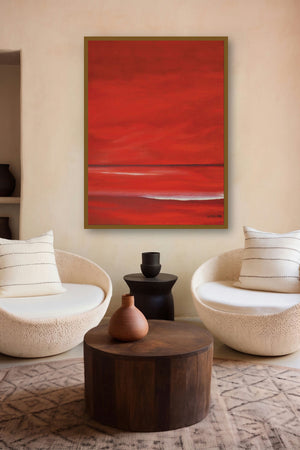 Red Sky (Crimson Horizon) by artist SIMON MASON displayed in a Modern gallery