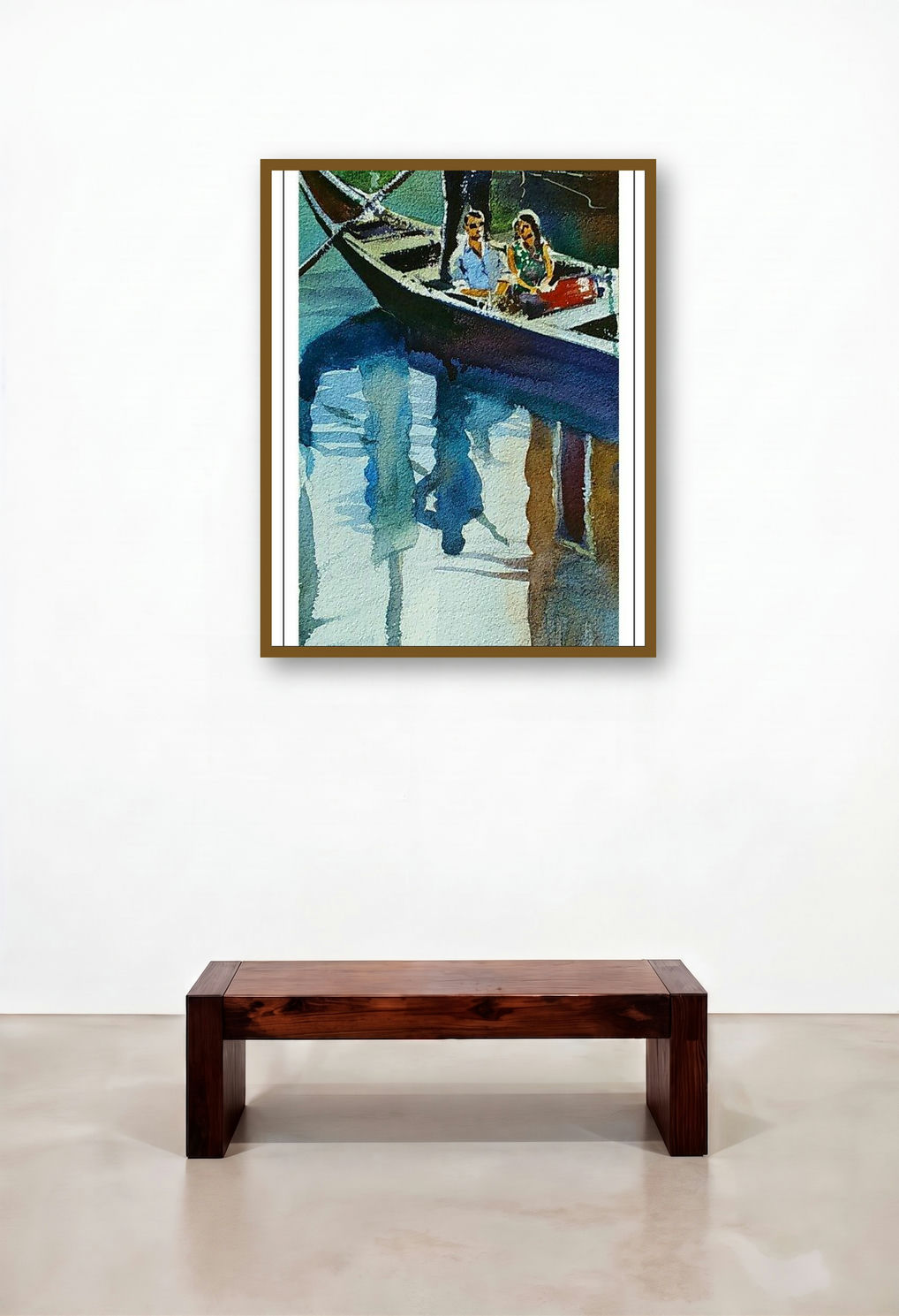 Reflections by artist Gulshan Achari displayed in a Luxury Hotel Suite