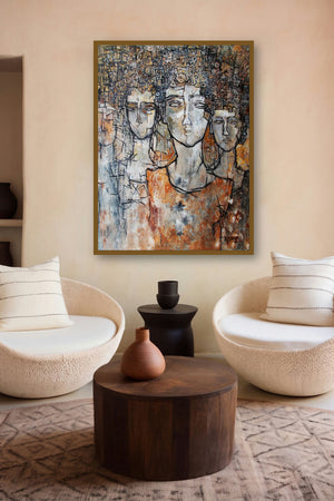 Reflex Of Mind (Three Graces) by artist Rupchand Kundu displayed in a Boutique gallery