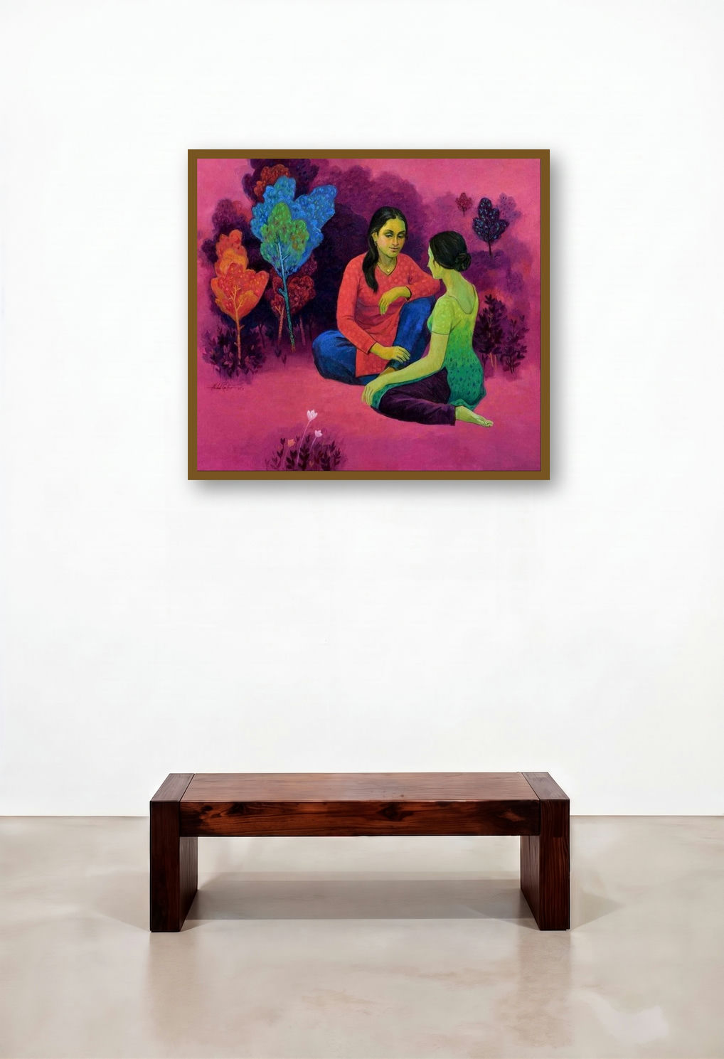 Reminiscence 1 (Form and Flow) by artist Abdul Shaikh displayed in a Modern Reception Area