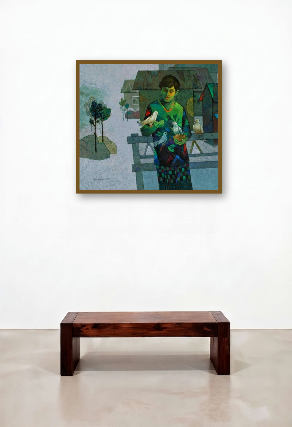 Reminiscence 2 (A Moment of Tranquility) by artist Abdul Shaikh displayed in a Coastal Hallway