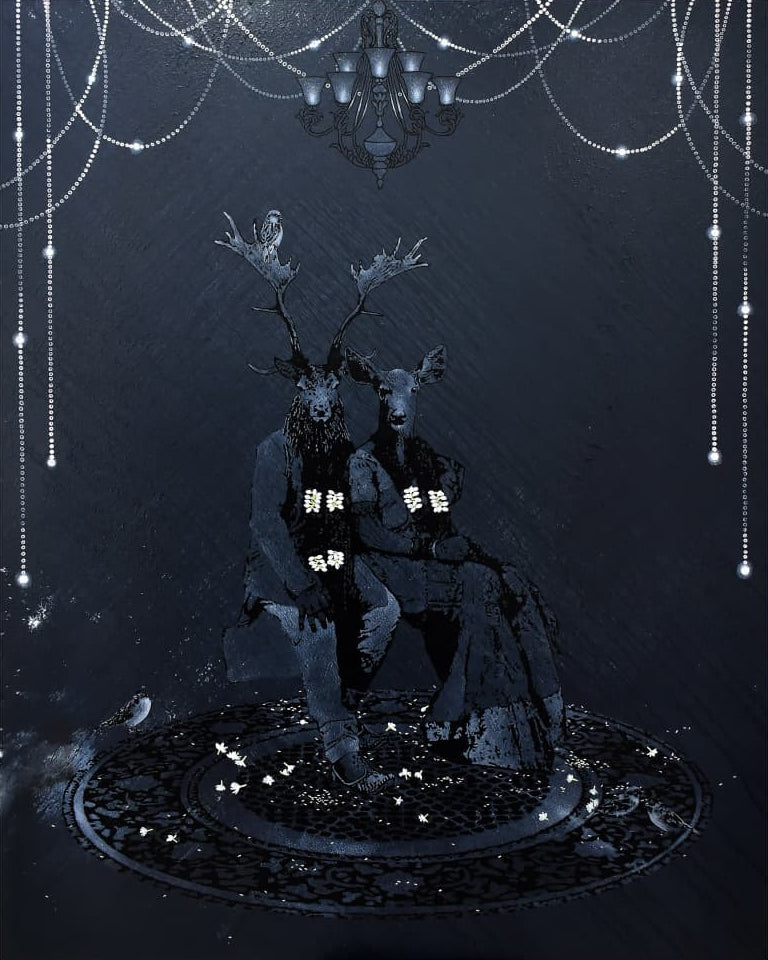 Reminiscences Of Fragrance 6' contemporary acrylic painting by artist Raju T, 60x48 inch, on canvas