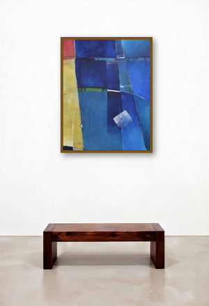 Remnant Am05 (Geometric Harmony) by artist Amrish Malvankar displayed in a Mid-Century Modern Foyer
