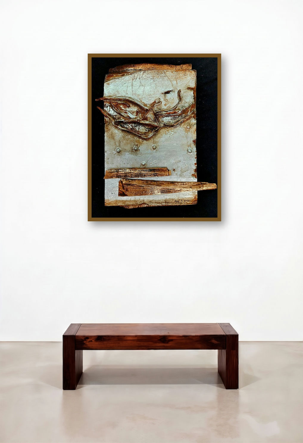 Renewed Pathway 6 (Metamorphosis) by artist Ami Patel displayed in a Elegant Reception Area