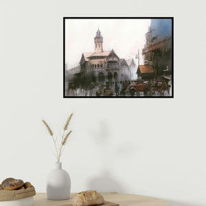 In-situ view of Bijay Biswaal's 'Retro Calcutta (Untitled)' painting in a room