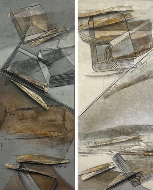 Revitalizing Energy 15' abstract oil painting by artist Shilpa Patole, 15x14 inch, on canvas