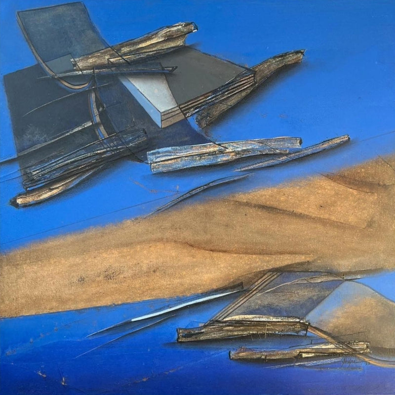 'Revitalizing Energy 2' abstract acrylic painting by artist Shilpa Patole, 36x36 inch, on canvas