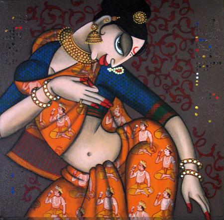 Rhythmic 2 Painting by Varsha Kharatamal | ArtZolo.com