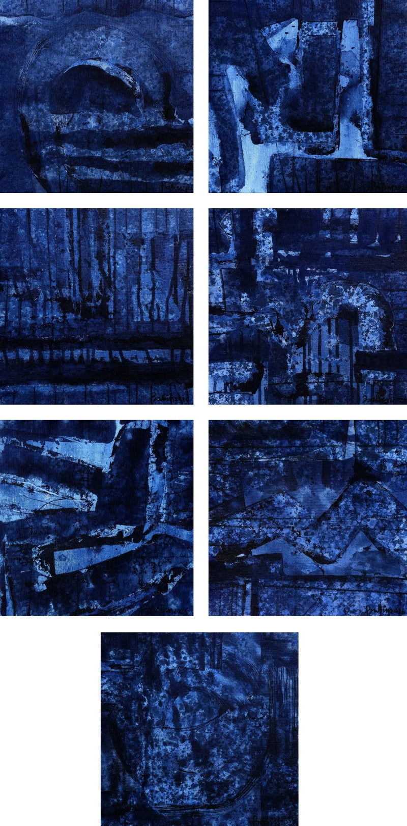 'River Singing To The Earth' abstract acrylic painting by artist Prabinkumar Nath, 36x24 inch, on canvas