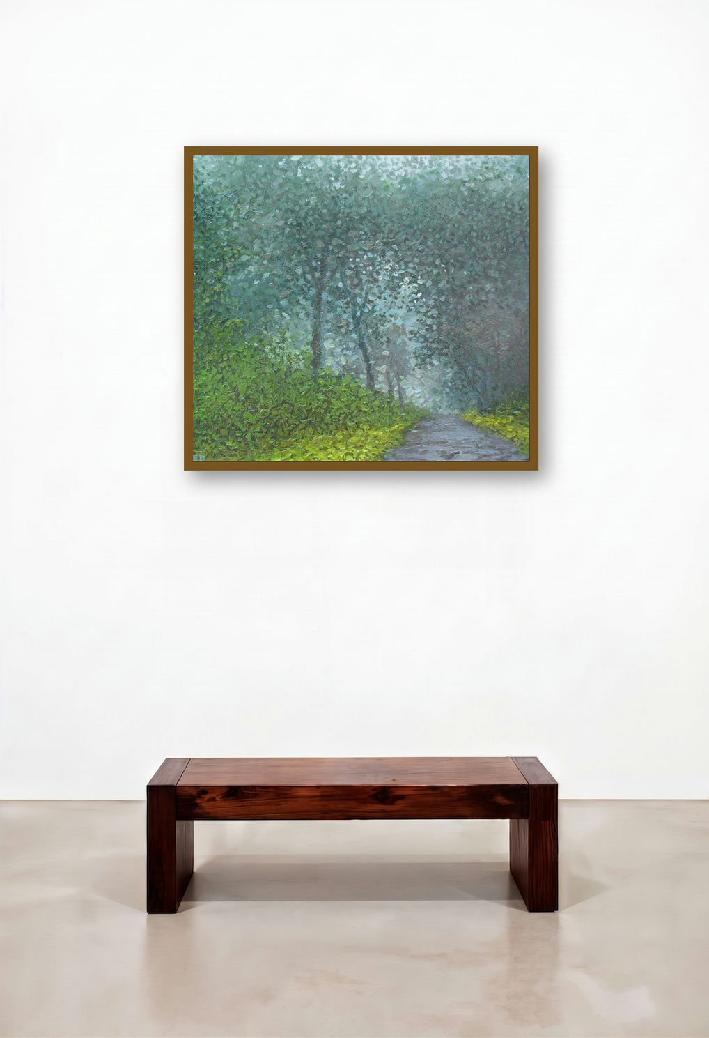 Road Less Traveled 2 by artist Fareed Ahmed displayed in a Transitional Family Room