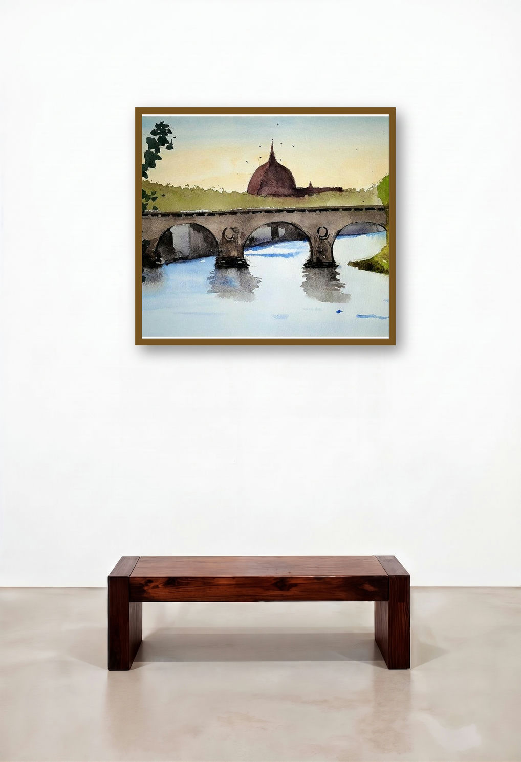 Rome Italy (River Crossing) by artist Arunava Ray displayed in a Classic Penthouse