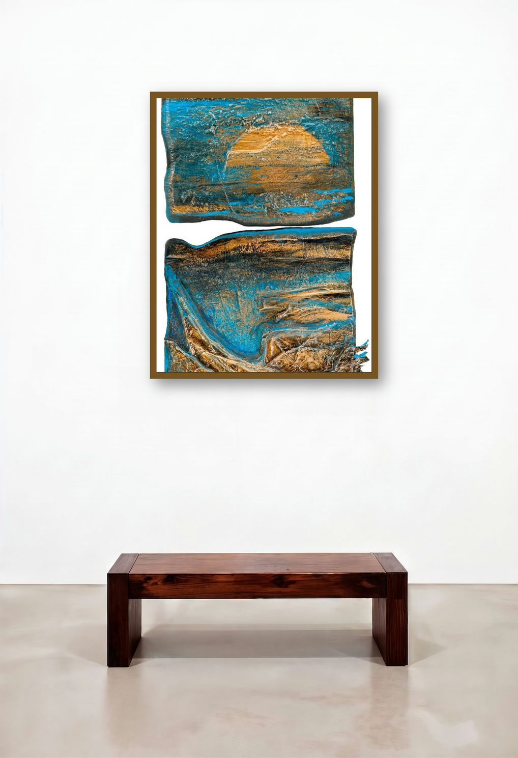 Roots And Pathway 3 (Horizon Line) by artist Ami Patel displayed in a Luxury Study