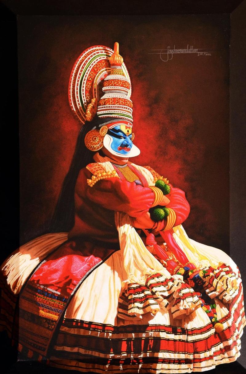 Figurative acrylic painting titled 'Rubab 2', 36x24 inches, by artist Prashant Yampure on Canvas