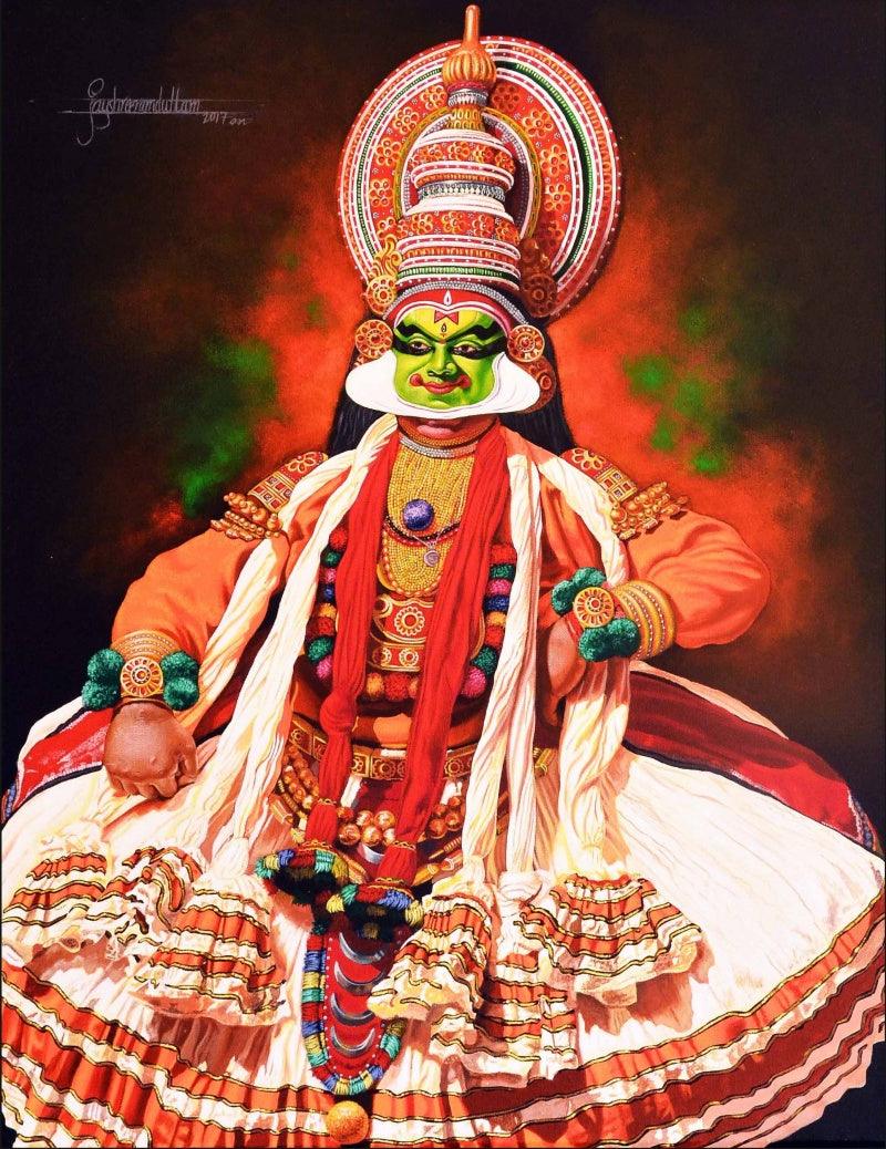 Figurative acrylic painting titled 'Rubab 4', 36x30 inches, by artist Prashant Yampure on Canvas