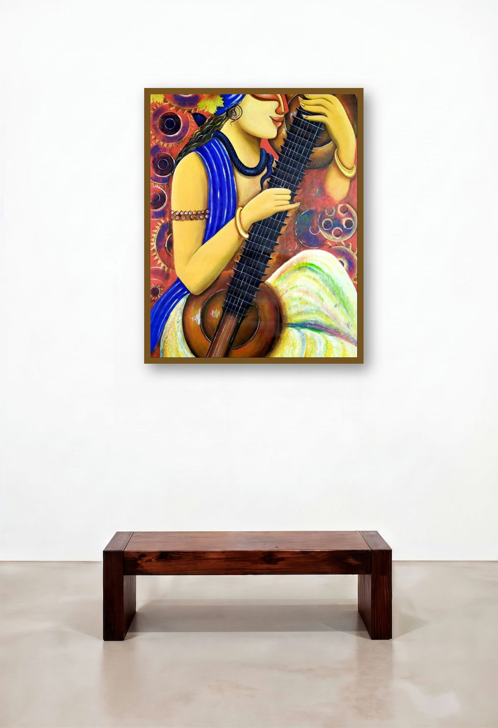 Rudra Veena 1 by artist Susmita Mandal displayed in a Coastal Hallway