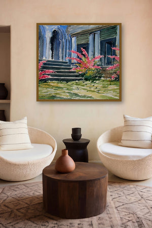 Ruined Palace (Blooming Facade) by artist Jiaur Rahman displayed in a Contemporary gallery