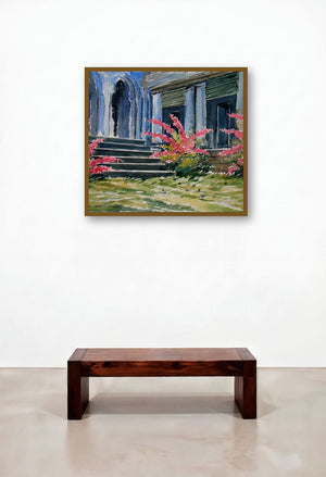 Ruined Palace (Blooming Facade) by artist Jiaur Rahman displayed in a Elegant Family Room
