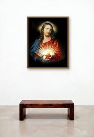 Sacred Heart 13 by artist Ns Art displayed in a Transitional Living Room
