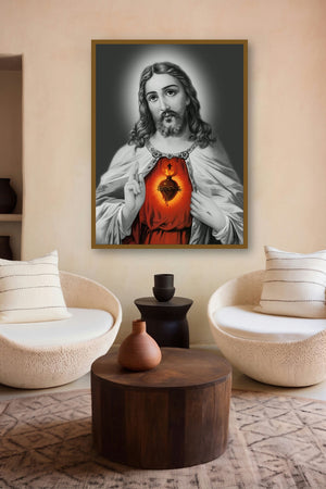 Sacred Heart 22 by artist Ns Art displayed in a Luxury gallery
