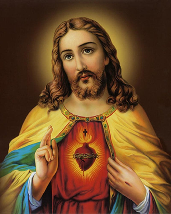Sacred Heart Jesus Christ 10 by Ns Art | ArtZolo.com