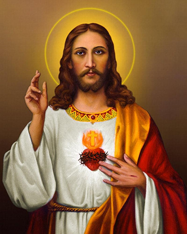 Sacred Heart Jesus Christ 5 by Ns Art | ArtZolo.com