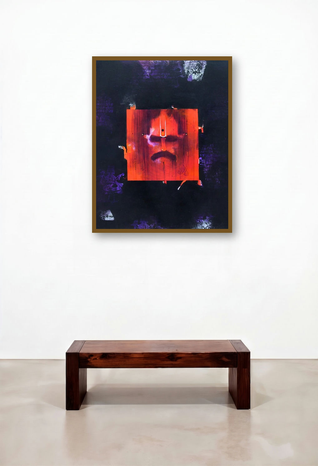 Sadhu 4 (Cosmic Consciousness) by artist Amol Pawar displayed in a Coastal Living Room