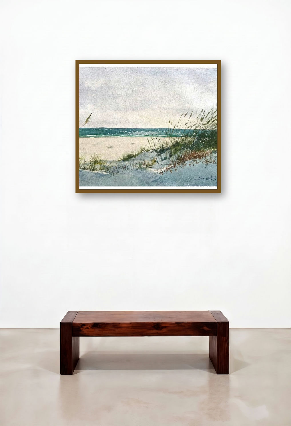 Sand Ksfarvez (Dune's Edge) by artist Ks Farvez displayed in a Scandinavian Penthouse