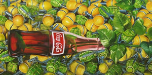 Sangharsh (The Bitter Taste of Progress) by Bhavesh Patel, Original Mixed Media Fantasy Painting on Canvas, X-Large Horizontal Wall Art