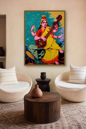 Sarswati Ji (The Divine Saraswati) by artist Mehul Rathod displayed in a Designer gallery
