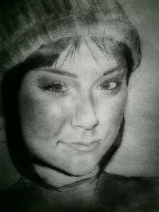 Portrait pencil drawing titled 'Sasha Grey', 11x8 inches, by artist Gaurav Rana on paper