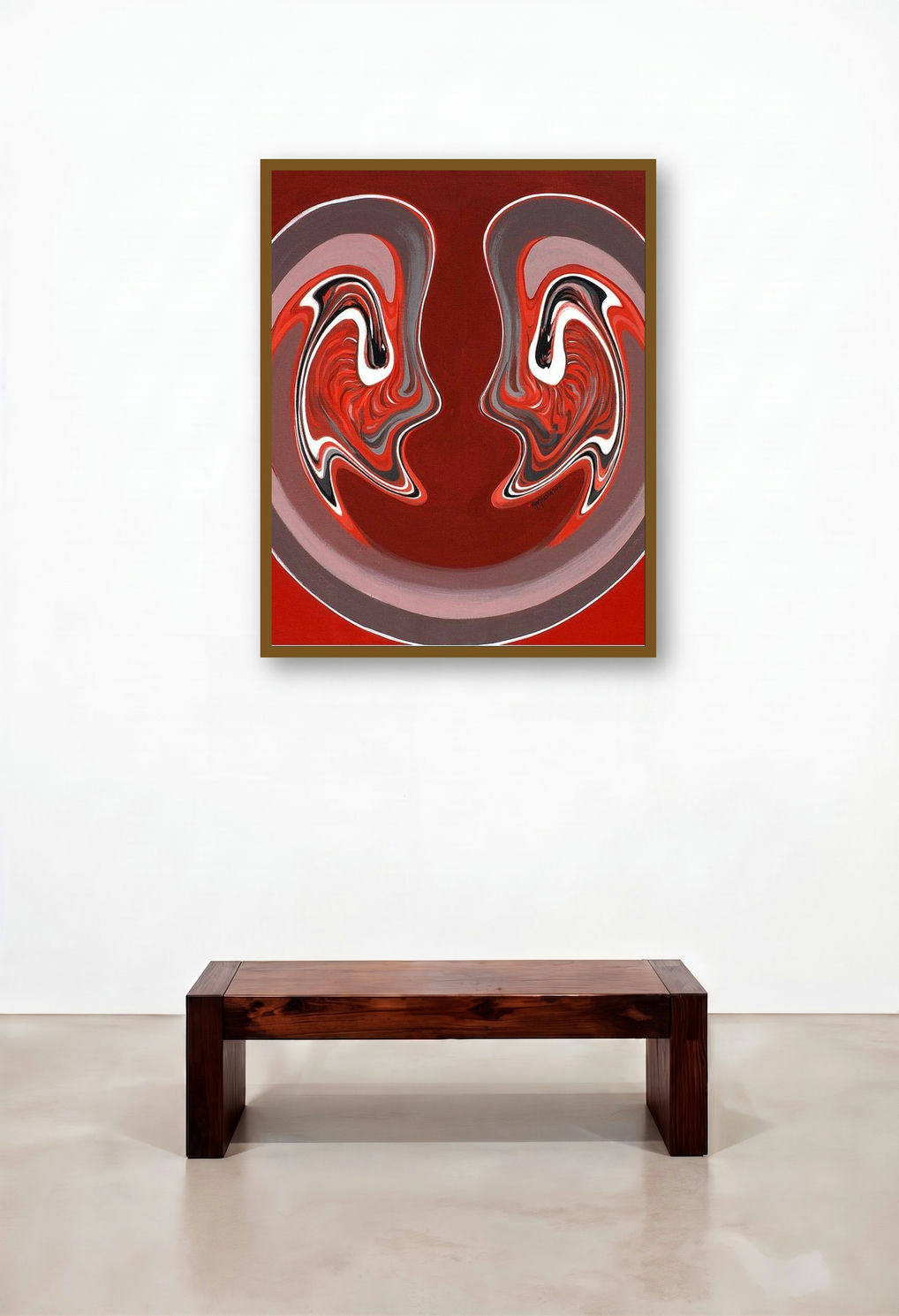 Saumya Samvad (Reflected Selves) by artist Atul Padia displayed in a Classic Hotel Suite
