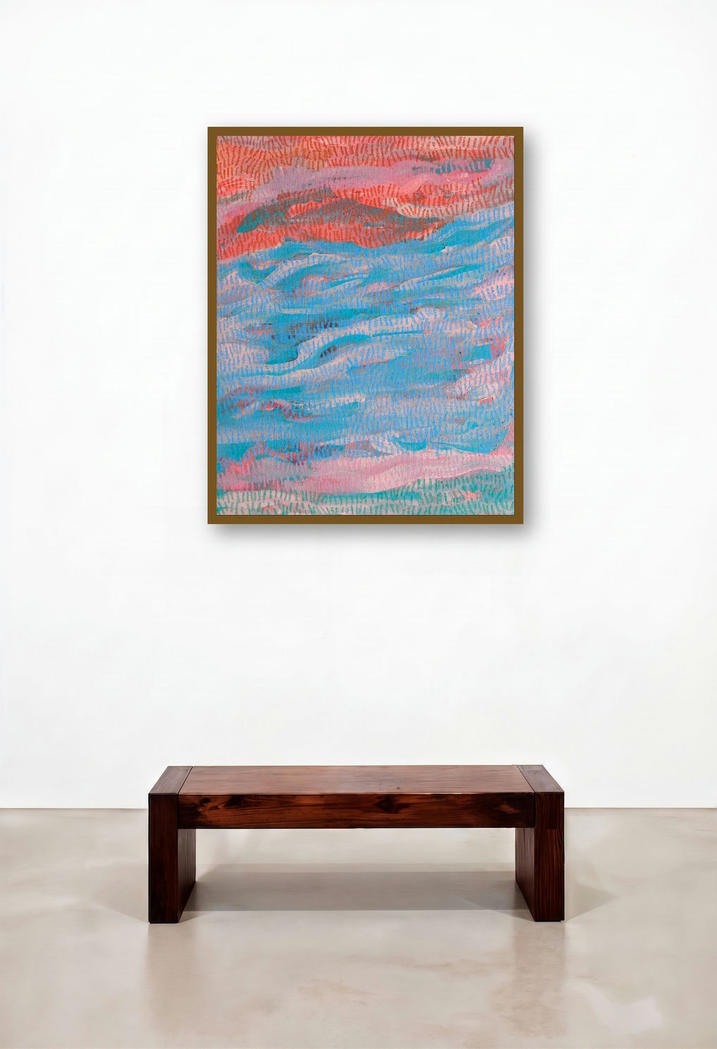 Sea And Sky by artist Ketki Fadnis displayed in a Art Deco Executive Office