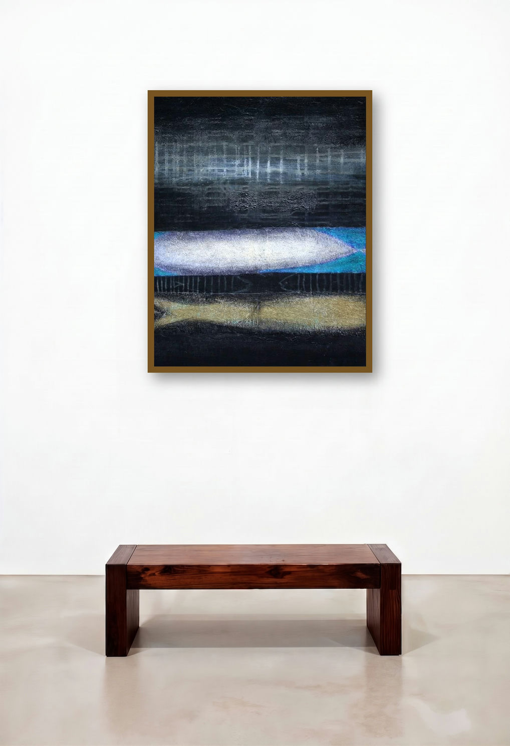 Sea Coast 2 (Beneath the Surface) by artist Dhananjay Takalikar displayed in a Luxury Hotel Suite