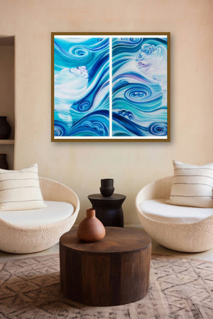 Sea Shells (Dualities of Existence) by artist Manju Lamba displayed in a Designer gallery