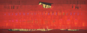 Abstract oil painting titled 'Search Of Eternity 1', 24x60 inches, by artist Raghu Neware on Canvas