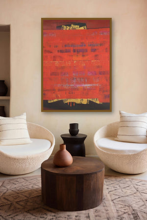 Search Of Eternity 13 (Terracotta Tapestry) by artist Raghu Neware displayed in a Designer gallery