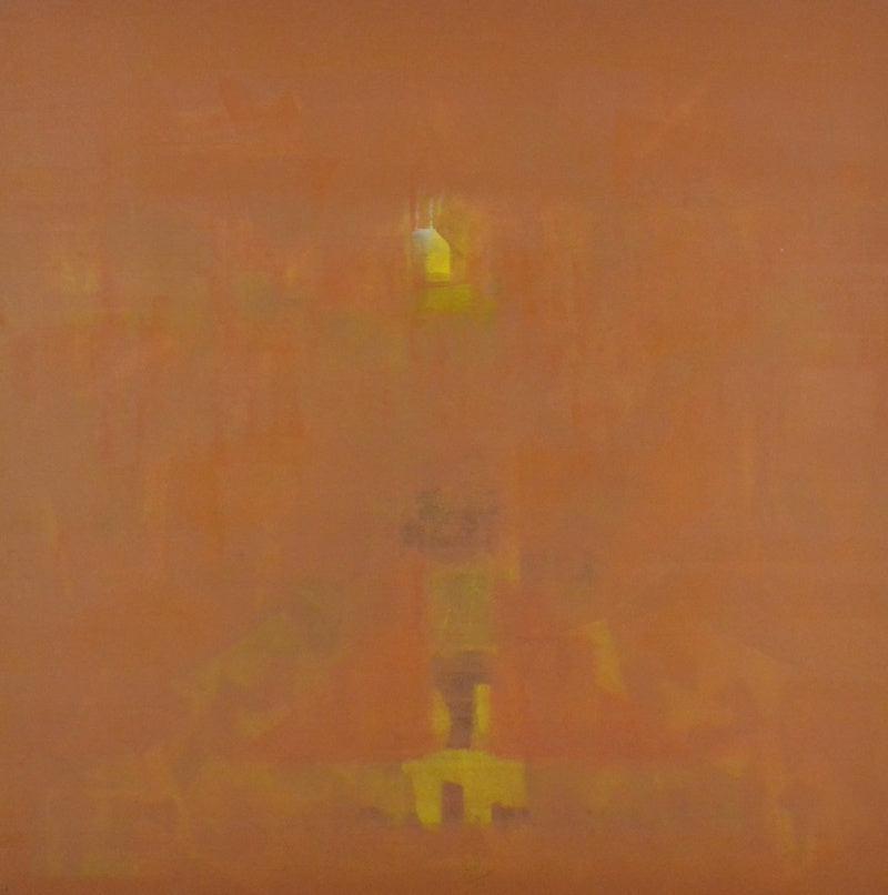 Abstract oil painting titled 'Search of Eternity 30', 40x40 inches, by artist Raghu Neware on Canvas