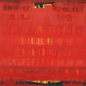 Search Of Eternity 5 (Solar Flare) by Raghu Neware, Original Oil Abstract Painting on Canvas, Large Square Wall Art