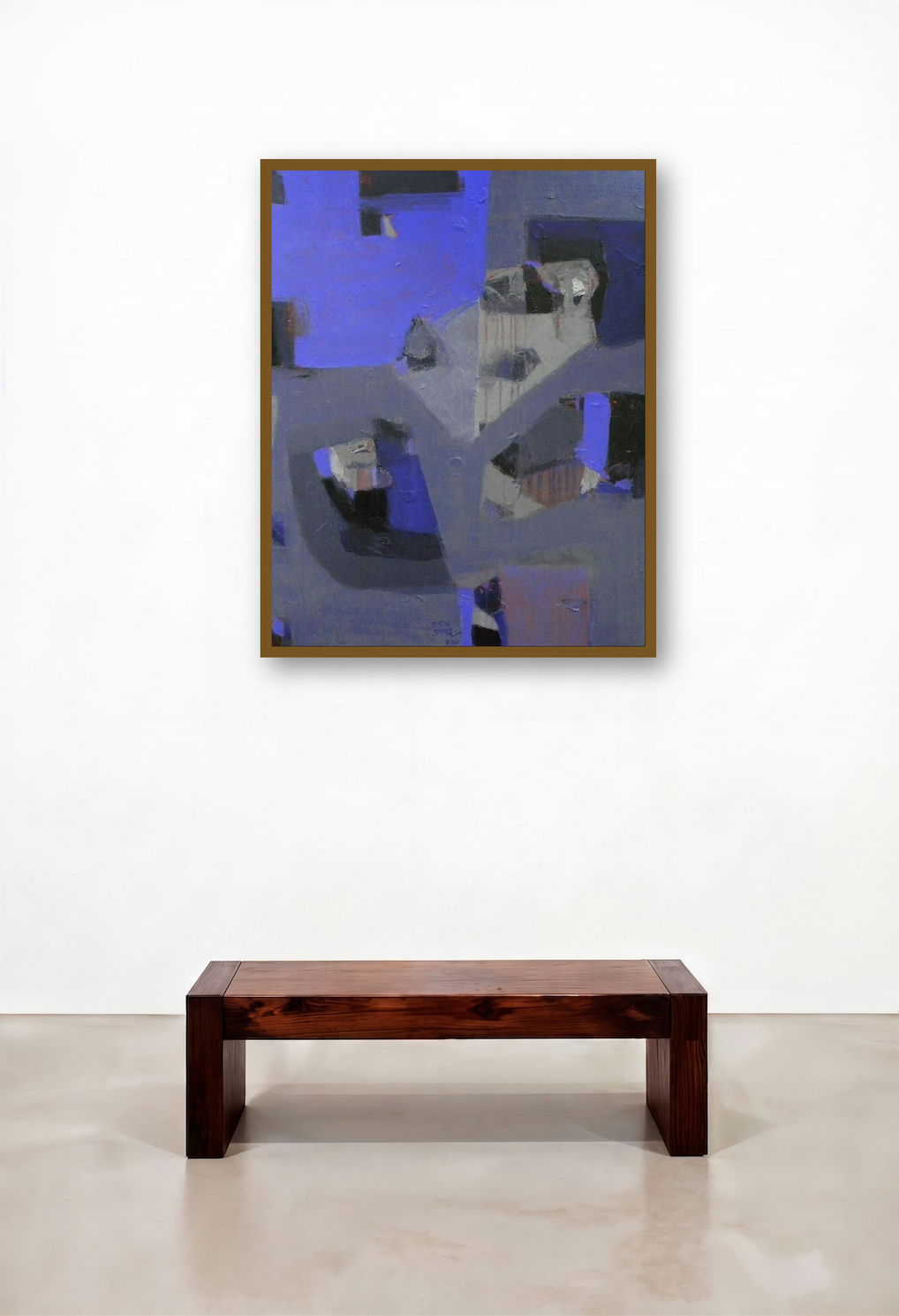 Searching Peace 2 (Blue-Grey Abstract)