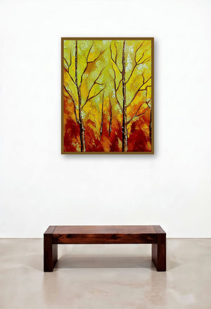 Season Olive (Ember Essence) by artist Bahadur Singh displayed in a Elegant Dining Room